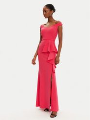 Rinascimento Sukienka wieczorowa CFC0122859003 Różowy Regular Fit. Czerwone sukienki Rinascimento, xl, bez wzorów, z syntetyku, wizytowe, bez kołnierzyka, bez ramiączek. Za 559.99 zł.