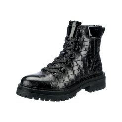 Buty do chodzenia damskie Geox Iridea. Czarne obuwie sportowe Geox, bez zapięcia, trekkingowe. Za 281.99 zł.