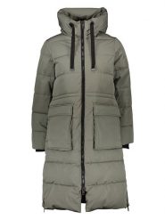 MOSS COPENHAGEN Płaszcz zimowy "Pavinaria" w kolorze khaki rozmiar: M/L. Brązowe płaszcze Moss Copenhagen, na zimę, l, bez wzorów, z puchu, bez kaptura. Za 365.42 zł.