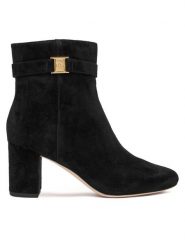 LAUREN RALPH LAUREN Botki Kellie Bt Hi 802967827001 Czarny. Czarne botki Lauren Ralph Lauren, bez wzorów, ze skóry, bez obcasa, na słupku, bez zapięcia. Za 1,019.00 zł.