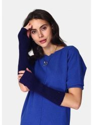 C& Jo Mitenki w kolorze granatowym rozmiar: onesize. Niebieskie rękawiczki C& Jo, bez wzorów, z kaszmiru. Za 43.99 zł.