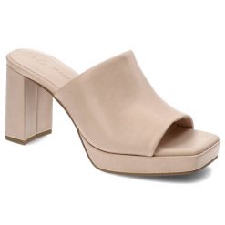Beżowe Klapki Marco Tozzi Eleganckie Buty Na Obcasie. Brązowe klapki Marco Tozzi, bez wzorów, ze skóry ekologicznej, bez obcasa, na obcasie. Za 199.00 zł.