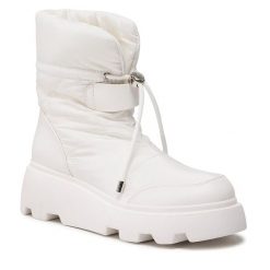 Botki DeeZee. Białe botki DeeZee, bez wzorów, bez obcasa, na płaskiej podeszwie, bez zapięcia. Za 219.99 zł.