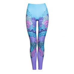 Legginsy sportowe damskie DEEP TRIP Ariel. Niebieskie legginsy DEEP TRIP, s, bez wzorów, na jogę i pilates. Za 179.00 zł.