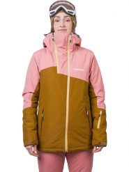 Hannah Kurtka narciarska "Maky Col" w kolorze jasnobrązowo-jasnoróżowym rozmiar: 40. Brązowe kurtki narciarskie Hannah, s, bez wzorów, bez kaptura, narciarskie. Za 456.87 zł.