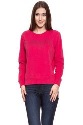 BLUZA WRANGLER DAMSKA CREW SWEAT BRIGHT ROSE W6079HYVC 112130450. Czerwone bluzy sportowe Wrangler, s, bez wzorów, bez kaptura. Za 129.99 zł.