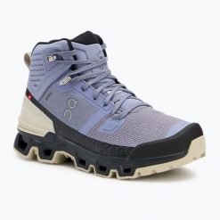 Buty turystyczne damskie On Cloudrock Waterproof. Fioletowe trekkingi On, przed kolano, trekkingowe. Za 1,003.10 zł.