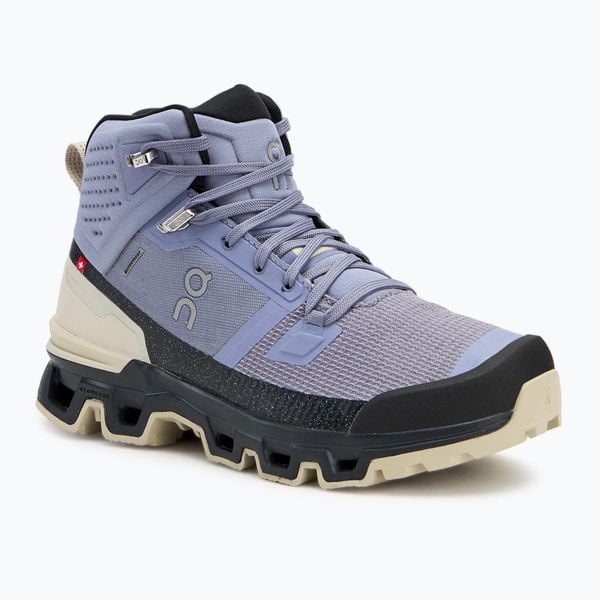 Buty turystyczne damskie On Cloudrock Waterproof. Fioletowe trekkingi On, przed kolano, trekkingowe. Za 1,003.10 zł.
