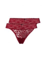 Snocks Stringi w 2-paku Kobiety czerwony, XS. Czerwone stringi Snocks, bez wzorów, z koronki. Za 99.95 zł.
