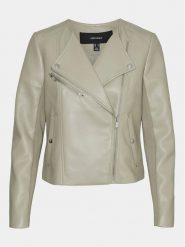 Vero Moda Kurtka z imitacji skóry Riley 10302441 Beżowy Slim Fit. Brązowe kurtki Vero Moda, xs, bez wzorów, ze skóry, bez kaptura. Za 109.99 zł.