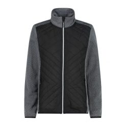 Damski polar hybrydowy CMP. Czarne kurtki sportowe CMP, bez wzorów, z polaru, bez kaptura, trekkingowe. Za 353.95 zł.