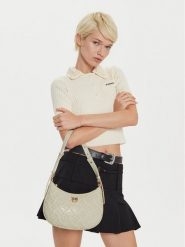 PINKO Torebka Half Moon Mini Fl AI 24-25 PLTT 102790 A1YB Kremowy. Białe torebki klasyczne Pinko, bez wzorów, ze skóry, bez dodatków. Za 1,028.99 zł.