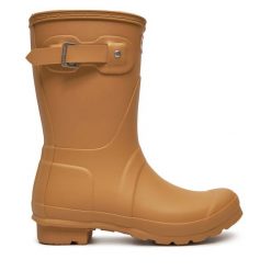 Kalosze Hunter. Brązowe kalosze Hunter, bez wzorów. Za 349.99 zł.