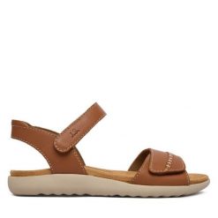 Sandały Josef Seibel. Brązowe sandały Josef Seibel, bez wzorów, bez obcasa, na płaskiej podeszwie, bez zapięcia. Za 379.99 zł.