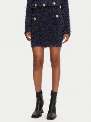 Balmain Spódnica mini DF0LB015KH74 Granatowy Regular Fit. Niebieskie spódnice Balmain, bez wzorów, z syntetyku, mini. Za 4,149.00 zł.