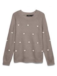 Vero Moda Sweter w kolorze szarobrązowym rozmiar: XL. Brązowe swetry Vero Moda, xl, bez wzorów, bez ramiączek. Za 90.95 zł.