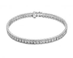 Bransoletka z białego złota z diamentami - 18 cm - 3,00 ct - próba 585. Białe bransoletki Apart, z diamentem, złote. Za 28,990.00 zł.