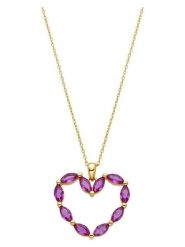 Luxenter Naszyjnik z zawieszką rozmiar: onesize. Czerwone naszyjniki Luxenter, z cyrkonią, srebrne. Za 230.59 zł.