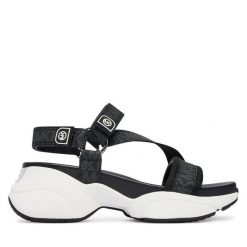 Sandały MICHAEL Michael Kors. Czarne sandały MICHAEL Michael Kors, bez wzorów, bez obcasa, na płaskiej podeszwie, bez zapięcia. Za 739.99 zł.