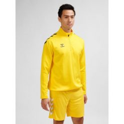 Bluza 1/2 zip Hummel Core XK. Brązowe bluzy Hummel, bez wzorów, bez kaptura. Za 218.00 zł.