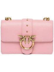 Pinko Skórzana torebka w kolorze jasnoróżowym - 20 x 12 x 4 cm rozmiar: onesize. Różowe torby na ramię Pinko, bez wzorów, z materiału, na ramię, bez dodatków. Za 924.63 zł.