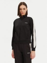 Guess Bluza V5GQ18 KCRU2 Czarny Regular Fit. Czarne bluzy Guess, m, z aplikacjami, z syntetyku, bez kaptura. Za 239.99 zł.