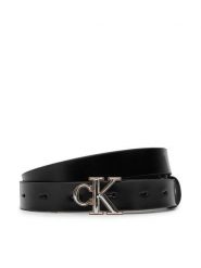 Calvin Klein Pasek Round Ck 2Color Buckle Smooth 25 LV04F7132G Czarny. Czarne paski Calvin Klein, bez wzorów, ze skóry. Za 249.99 zł.