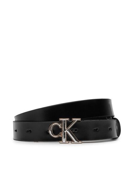 Calvin Klein Pasek Round Ck 2Color Buckle Smooth 25 LV04F7132G Czarny. Czarne paski Calvin Klein, bez wzorów, ze skóry. Za 224.99 zł.