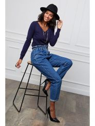 Soft Cashmere Sweter w kolorze granatowym rozmiar: 38/40. Niebieskie swetry Soft Cashmere, bez wzorów, z kaszmiru, bez ramiączek. Za 119.45 zł.