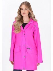 Schmuddelwedda Płaszcz przeciwdeszczowy w kolorze różowym rozmiar: S. Różowe kurtki sportowe Schmuddelwedda, s, bez wzorów, bez kaptura, outdoorowe. Za 217.99 zł.