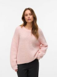 Vero Moda Sweter w kolorze jasnoróżowym rozmiar: XS. Różowe swetry Vero Moda, xs, bez wzorów, z wełny, bez ramiączek. Za 92.21 zł.