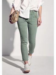 Street One Spodnie - Skinny fit - w kolorze khaki rozmiar: W28/L28. Brązowe spodnie materiałowe Street One, l, bez wzorów, z materiału. Za 149.66 zł.
