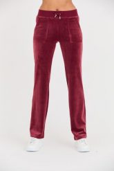 JUICY COUTURE Bordowe damskie spodnie dresowe Del Ray Pocket Pant, Rozmiar XS. Czerwone spodnie dresowe Juicy Couture, s, bez wzorów, z dresówki. W wyprzedaży za 329.99 zł.