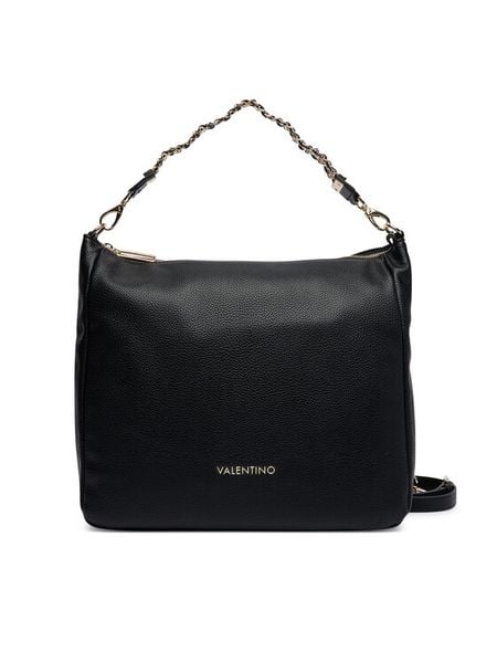 Valentino Torebka Lena VBSACG07 Czarny. Czarne torebki klasyczne Valentino, bez wzorów, ze lnu, bez dodatków. Za 749.99 zł.