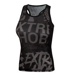 Koszulka sportowa damska bez rękawów Tank top EXTREME HOBBY LETTERS. Czarne koszulki sportowe EXTREME HOBBY, bez wzorów, z elastanu, bez ramiączek, na fitness i siłownię. Za 139.00 zł.