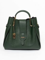 Lucca Baldi Skórzana torebka "Vinci" w kolorze ciemnozielonym - 33 x 28 x 13 cm rozmiar: onesize. Zielone torby na ramię Lucca Baldi, bez wzorów, z materiału, przez ramię, bez dodatków. Za 306.01 zł.