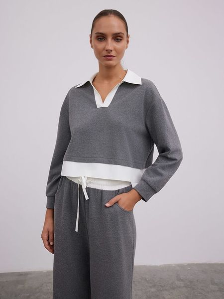 BGN Bluzka w kolorze szarym rozmiar: 40. Szare bluzki BGN, bez wzorów, bez kołnierzyka, bez ramiączek. Za 104.89 zł.