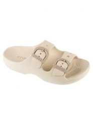 Crocs Klapki Saturday Enamel 212867 Beżowy. Brązowe klapki Crocs, bez wzorów, z tworzywa sztucznego, bez obcasa. Za 169.99 zł.