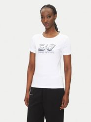 EA7 Emporio Armani T-Shirt 7W000183 AF10373 U0002 Biały Regular Fit. Białe t-shirty EA7 Emporio Armani, xxl, bez wzorów, z bawełny, bez kołnierzyka, bez ramiączek. Za 229.99 zł.