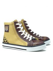 Goby Sneakersy w kolorze żółto-brązowym rozmiar: 39. Brązowe trampki Goby, bez wzorów, za kostkę, bez zapięcia. Za 217.99 zł.