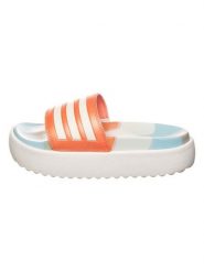 Adidas Klapki "Adilette" w kolorze pomarańczowym rozmiar: 39 1/3. Pomarańczowe klapki Adidas, bez wzorów, z otwartym noskiem, bez obcasa, na platformie. Za 176.45 zł.