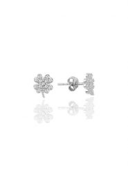 Miu Silver Srebrne kolczyki-wkrętki z cyrkoniami rozmiar: onesize. Szare kolczyki Miu Silver, z cyrkonią, srebrne. Za 74.28 zł.