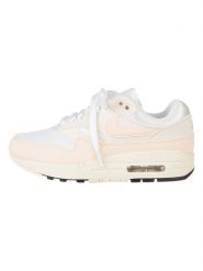 Nike Skórzane sneakersy "Air Max 1" w kolorze kremowo-jasnoróżowym rozmiar: 36. Brązowe trampki Nike, bez wzorów, z materiału, bez zapięcia. Za 435.87 zł.