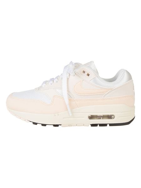 Nike Skórzane sneakersy "Air Max 1" w kolorze kremowo-jasnoróżowym rozmiar: 36. Brązowe trampki Nike, bez wzorów, z materiału, bez zapięcia. Za 402.20 zł.