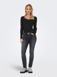 ONLY Sweter w kolorze czarnym rozmiar: L. Czarne swetry Only, l, bez wzorów, bez ramiączek. Za 99.45 zł.