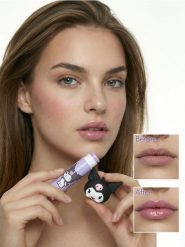 Jagodowy balsam do ust w dekoracyjnym opakowaniu Kuromi - fioletowy. Balsamy do ust Sinsay. Za 12.99 zł.