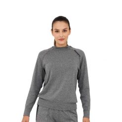 Bluza damska wełniana Brubeck OUTDOOR MERINO. Szare bluzy Brubeck, s, bez wzorów, z elastanu, bez kaptura. Za 249.00 zł.