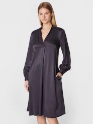Peserico Sukienka codzienna S02172 Granatowy Regular Fit. Niebieskie sukienki PESERICO, na co dzień, s, bez wzorów, z wiskozy, bez kołnierzyka, bez ramiączek, proste. Za 2,429.00 zł.