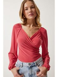 Happiness Istanbul Bluzka w kolorze różowym rozmiar: 36. Różowe bluzki Happiness Istanbul, bez wzorów, bez kołnierzyka, bez ramiączek. Za 60.99 zł.