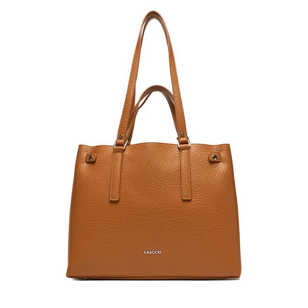 Torebka Lasocki. Brązowe torebki klasyczne Lasocki, bez wzorów, bez dodatków. Za 199.99 zł.